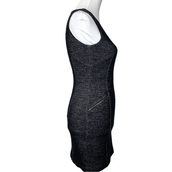 Theory Woman's Black Career Sleeveless Bodycon Designer Mini Dress US 0/C32 - Picture 4 of 13